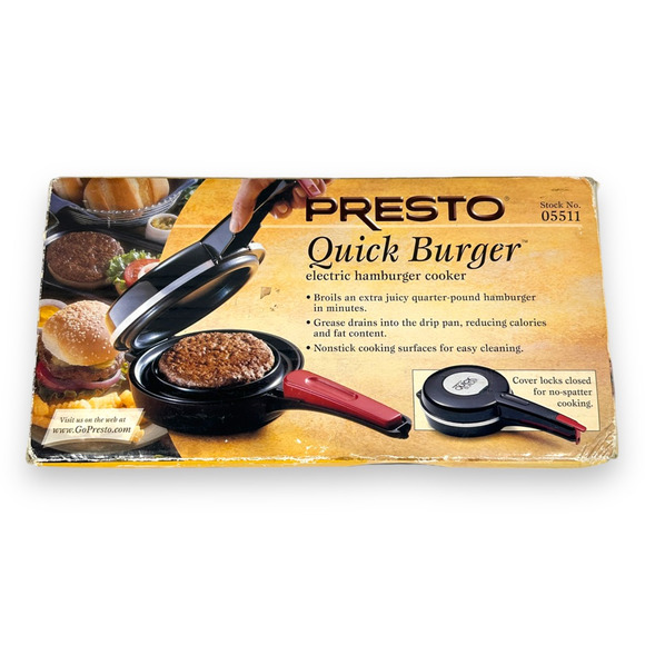 Presto Kitchen Presto Quick Burger Electric Hamburger Cooker 551